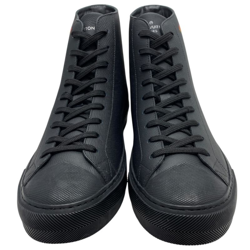 Louis Vuitton Tattoo Line Sneakers High Cut Leather Black Go0159 — view 2