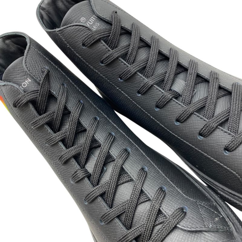 Louis Vuitton Tattoo Line Sneakers High Cut Leather Black Go0159 — view 7