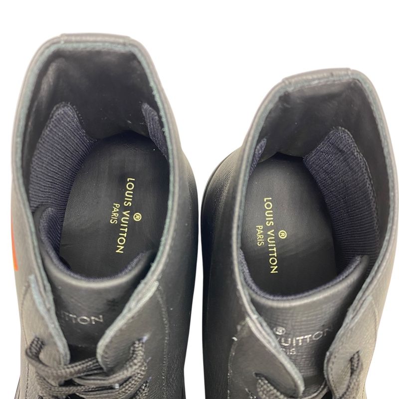 Louis Vuitton Tattoo Line Sneakers High Cut Leather Black Go0159 — view 8