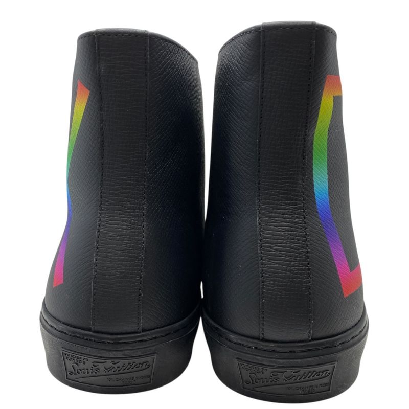Louis Vuitton Tattoo Line Sneakers High Cut Leather Black Go0159 — view 4
