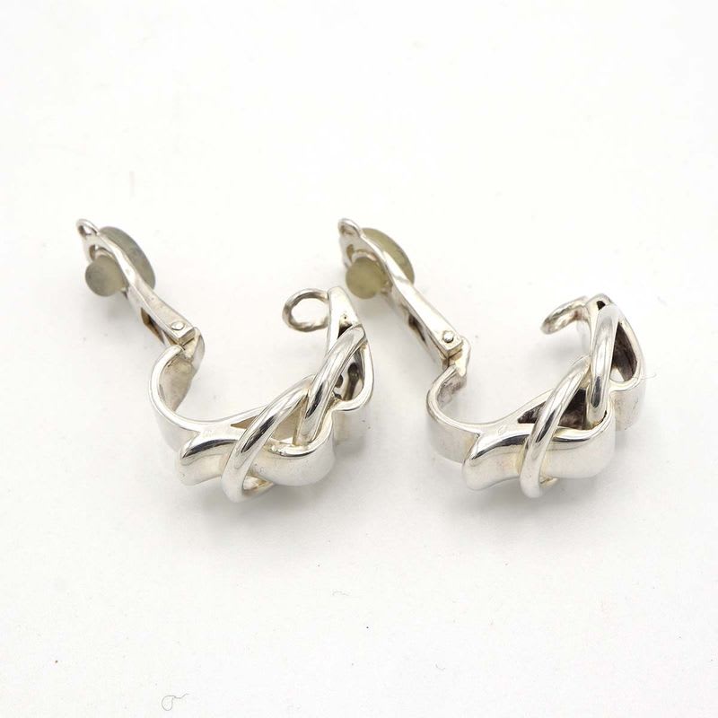 Hermes Duzano Earrings Silver 925 Hallmark Accessory 18.6 g M4407 — view 5