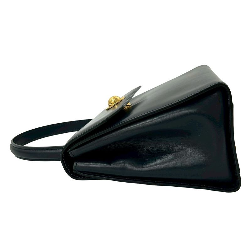 Celine Vintage Star Ball Hardware Leather 2-Way Handbag