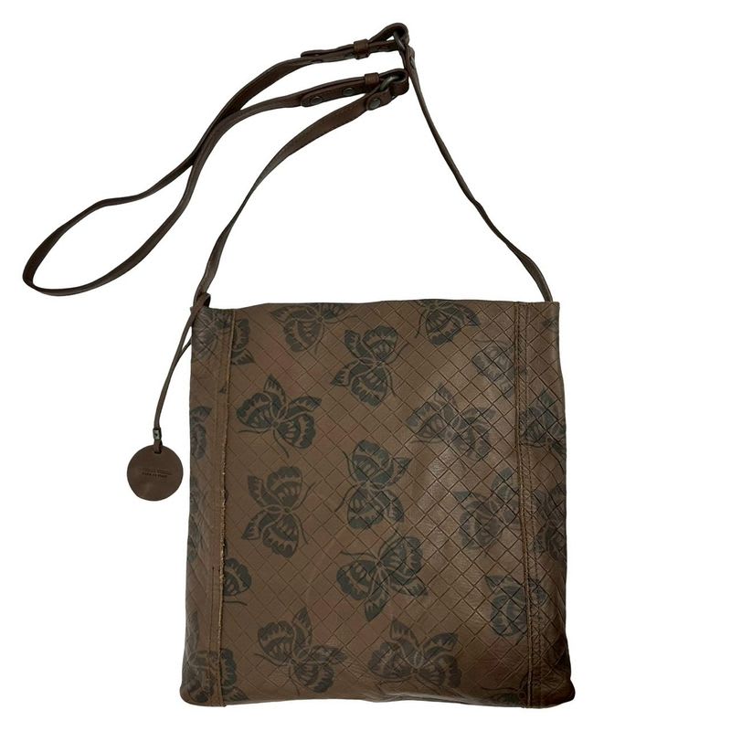 Bottega Veneta Intreccio Mirage Butterfly Pattern Leather Shoulder Bag Sacoche — view 4