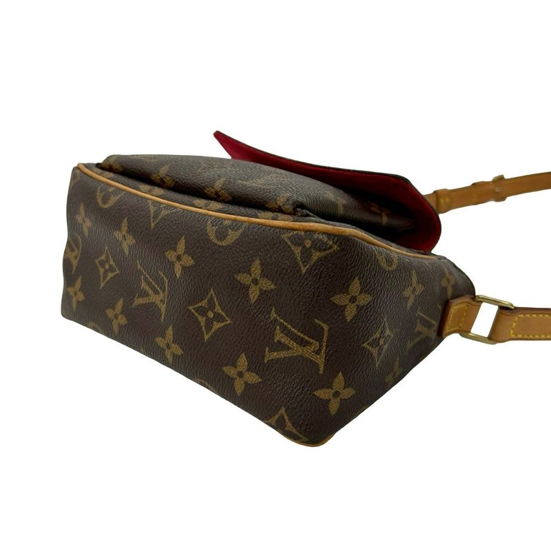 Louis Vuitton PM Monogram Leather Mini Shoulder Bag Pochette Sacoche Brown 76197 — view 9