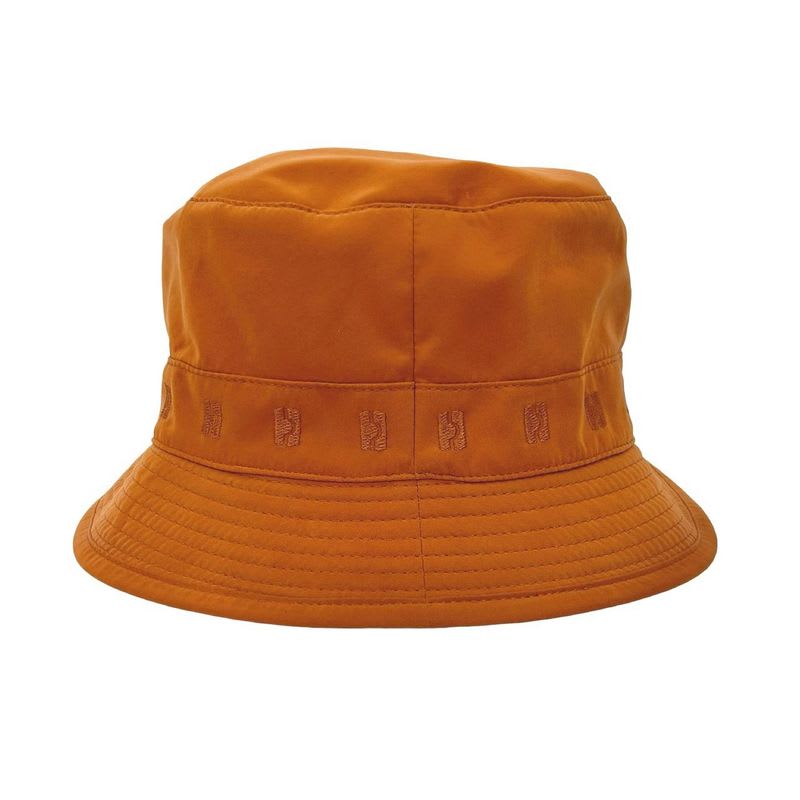 Hermes Bucket Hat Embroidered Polyester Nylon Acetate Accessory Orange 29788 — view 5