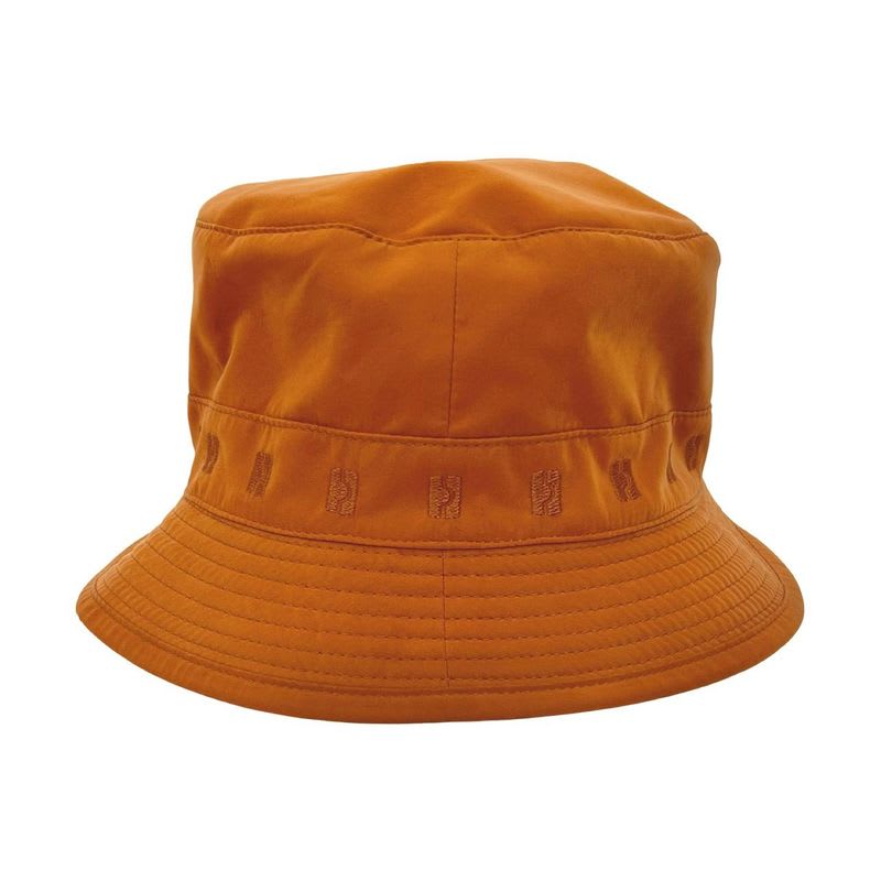 Hermes Bucket Hat Embroidered Polyester Nylon Acetate Accessory Orange 29788 — view 4