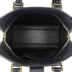 Saint Laurent Baby Monogram Cabas 2-Way Shoulder Bag Handbag Leather Black — view 8