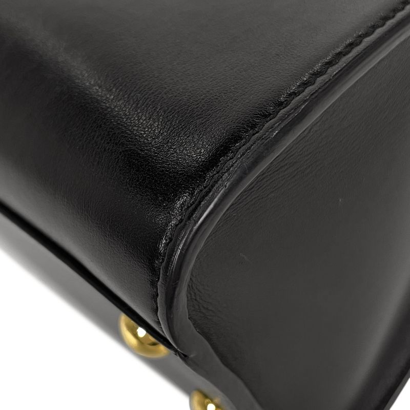 Saint Laurent Baby Monogram Cabas 2-Way Shoulder Bag Handbag Leather Black — view 3