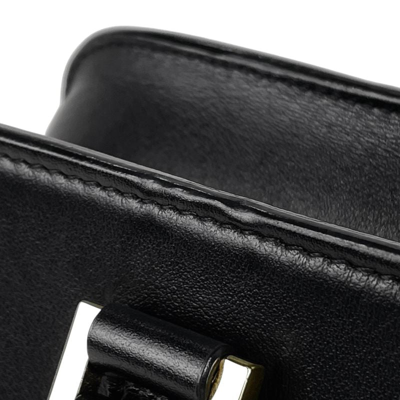 Saint Laurent Baby Monogram Cabas 2-Way Shoulder Bag Handbag Leather Black — view 4