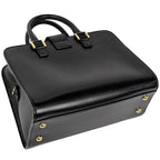 Saint Laurent Baby Monogram Cabas 2-Way Shoulder Bag Handbag Leather Black — view 2