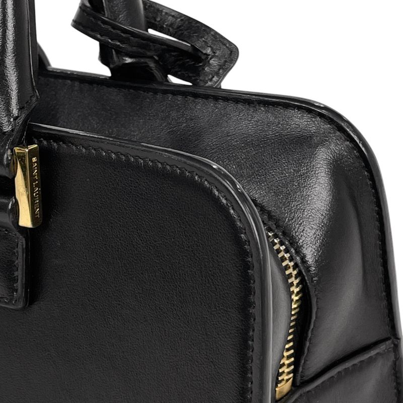 Saint Laurent Baby Monogram Cabas 2-Way Shoulder Bag Handbag Leather Black — view 5