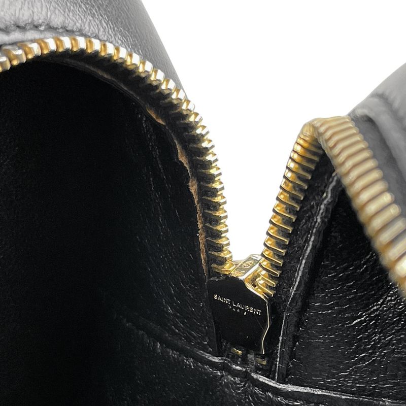 Saint Laurent Baby Monogram Cabas 2-Way Shoulder Bag Handbag Leather Black — view 6