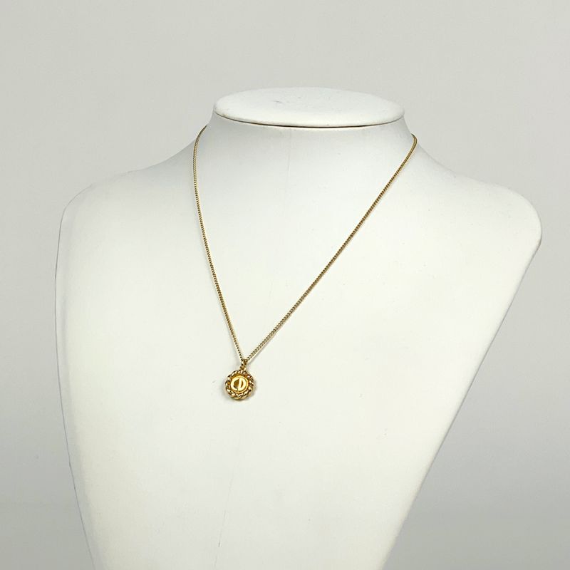 Christian Dior Logo Necklace Round CD GP — view 5