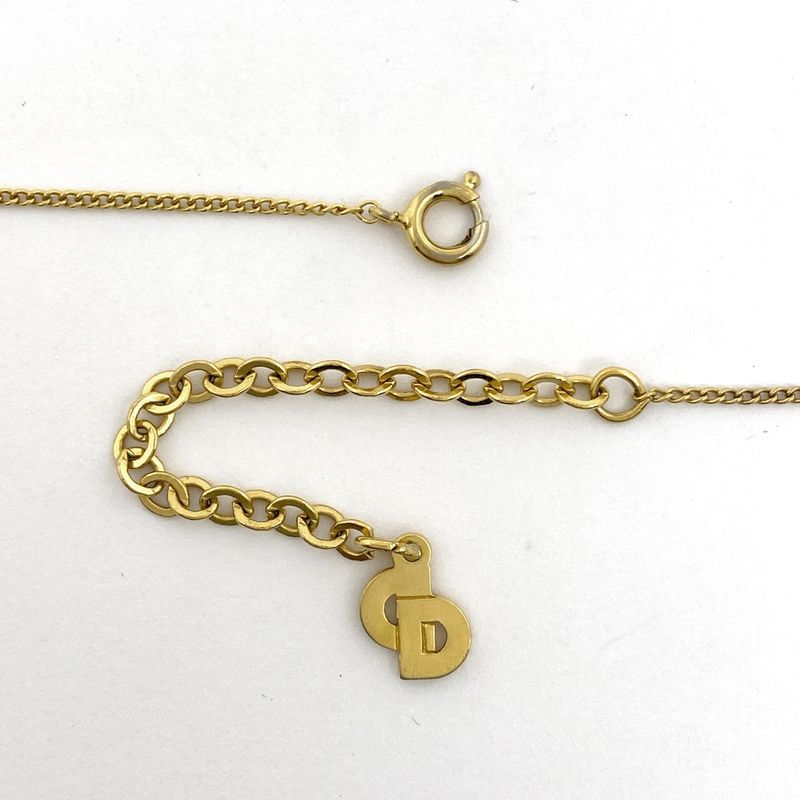 Christian Dior Logo Necklace Round CD GP — view 4