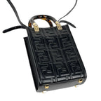 Fendi Sunshine Shopper Mini Handbag Demi Pattern Shoulder Bag Leather — view 2