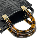 Fendi Sunshine Shopper Mini Handbag Demi Pattern Shoulder Bag Leather — view 6
