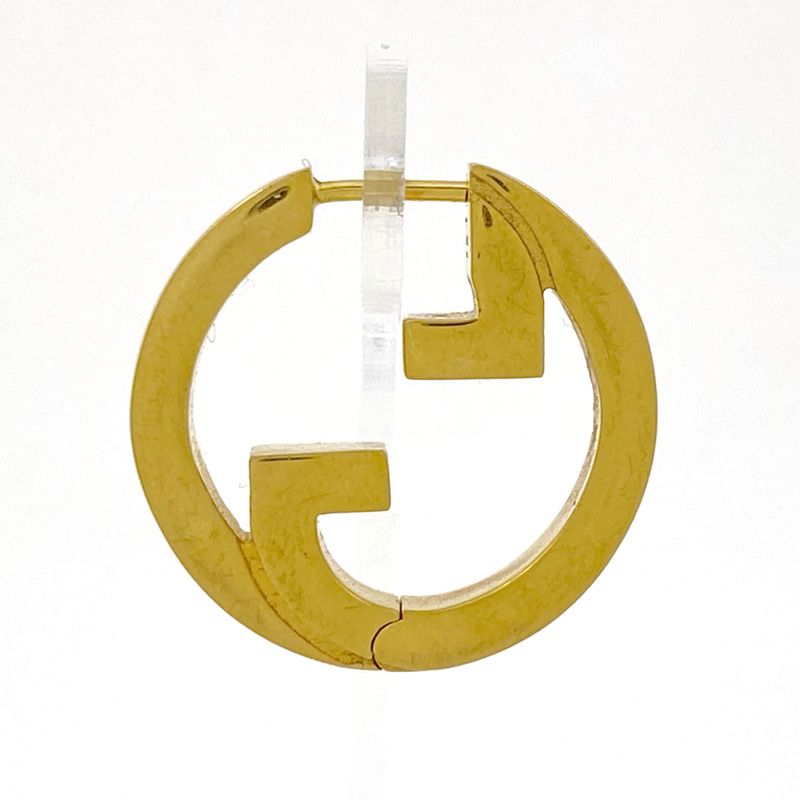 Gucci Interlocking G Earrings Logo GP Gold — view 3