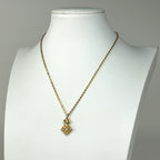 Christian Dior Logo Rhinestone Necklace CD GP — view 5