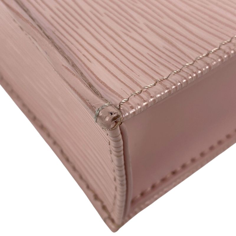 Louis Vuitton Petite Sac Plat 2-Way Shoulder Bag Bicolor Handbag Epi Rose — view 6