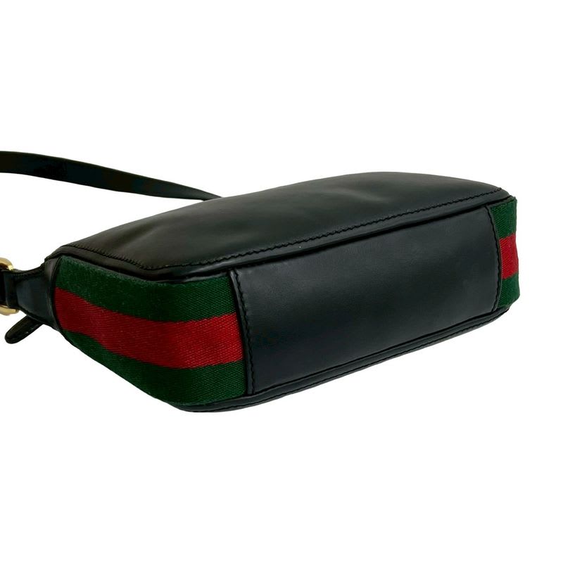 Gucci Vintage Sherry Line Leather Shoulder Bag — view 8