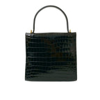 Celine Vintage Double Circle Logo Hardware Leather 2-Way Handbag