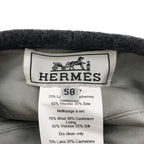 Hermes Wool Cashmere Beret Gray 58 — view 5