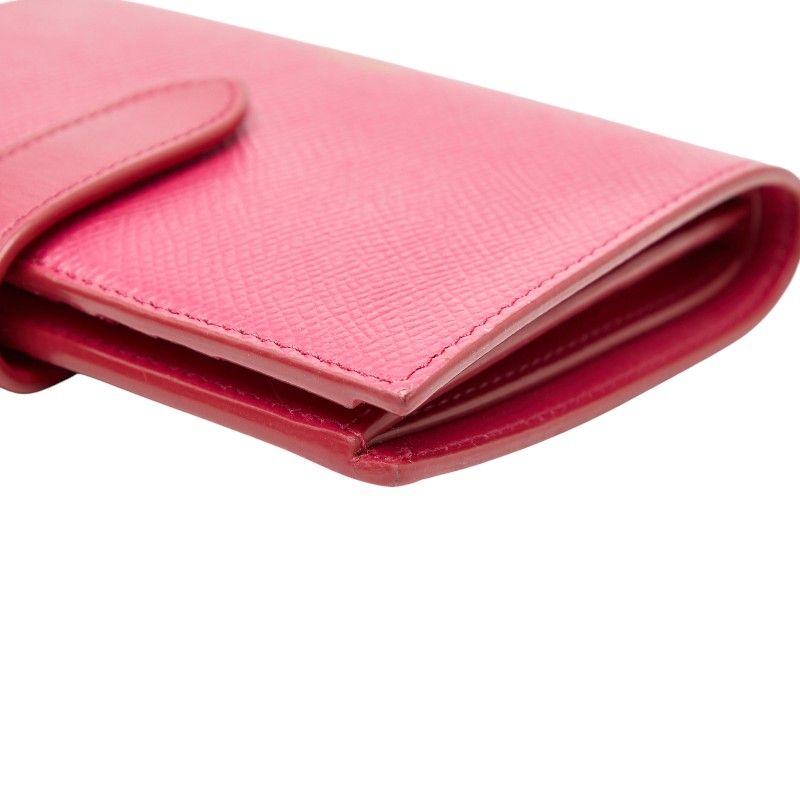 Celine Strap Wallet Pink Leather — view 6