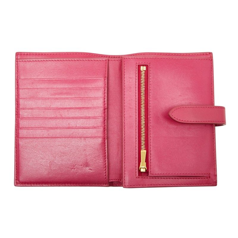 Celine Strap Wallet Pink Leather — view 9