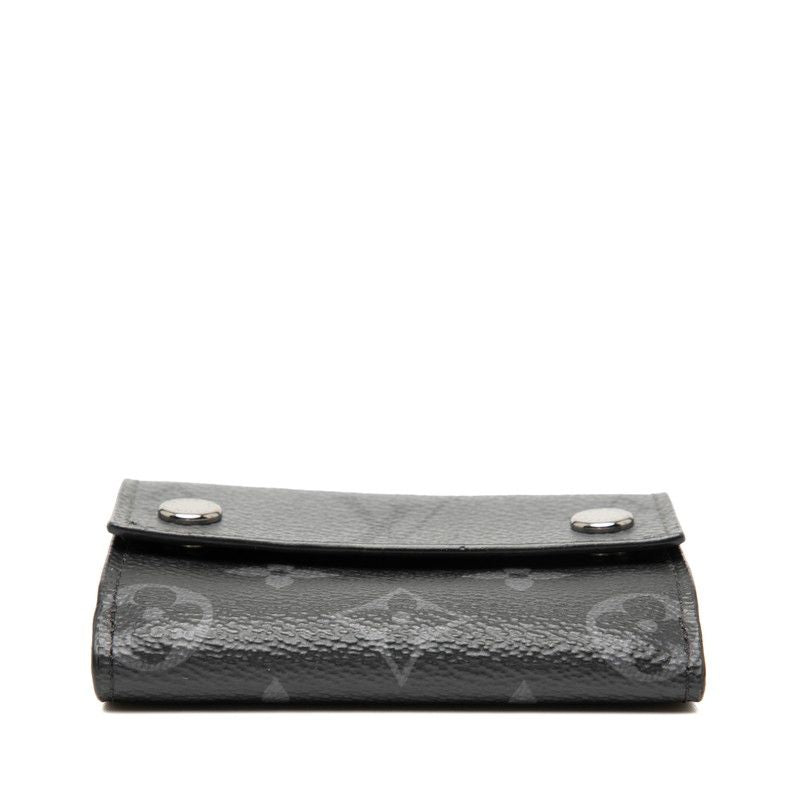 Louis Vuitton Monogram Eclipse Discovery Trifold Compact Wallet Black — view 3