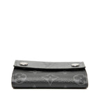 Louis Vuitton Monogram Eclipse Discovery Trifold Compact Wallet Black — view 3