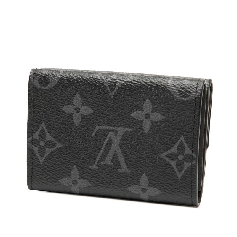 Louis Vuitton Monogram Eclipse Discovery Trifold Compact Wallet Black — view 2