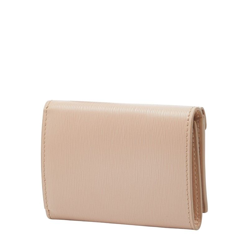 Prada Trifold Compact Wallet 1 Mh021 Beige Viterodino Leather — view 2