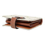 Celine Triomphe Small Strap Wallet Ivory Brown Leather — view 6