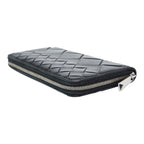 Bottega Veneta Intrecciato Round Zipper Long Wallet Black Leather — view 6