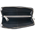 Bottega Veneta Intrecciato Round Zipper Long Wallet Black Leather — view 9