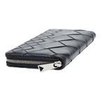 Bottega Veneta Intrecciato Round Zipper Long Wallet Black Leather — view 5