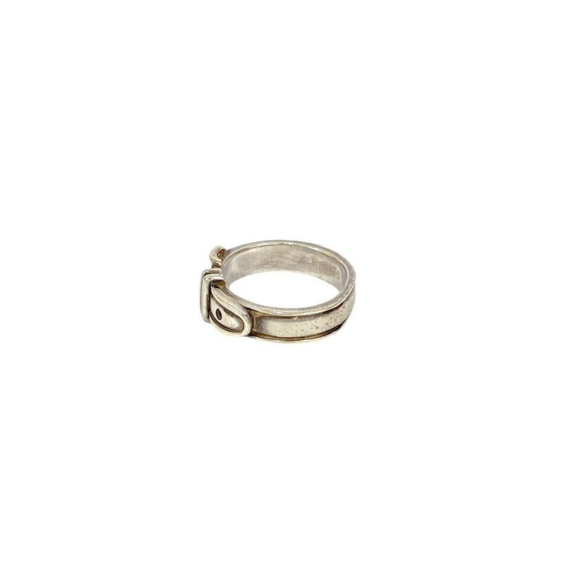 Hermes Suntulle Belt Motif Silver 925 Ring No 10 Accessory 90503 — view 4