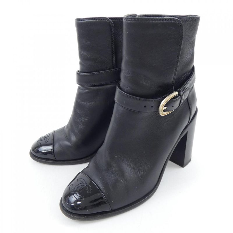 Chanel Size 35 Patent Black Boots — view 3