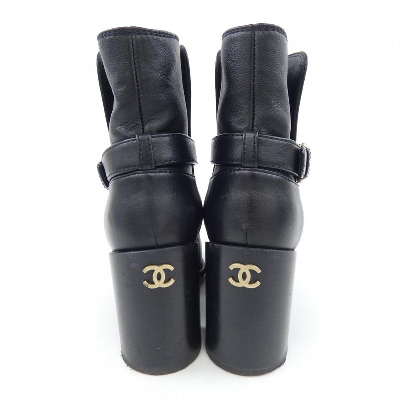 Chanel Size 35 Patent Black Boots — view 5