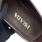 Prada Loafers Brushed Leather Square Toe 5 — view 8