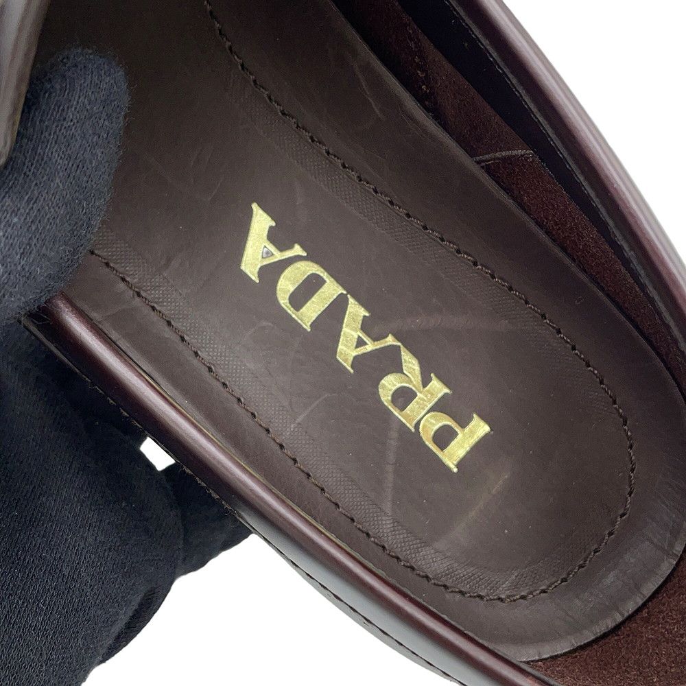 Prada Loafers Brushed Leather Square Toe 5 — view 8