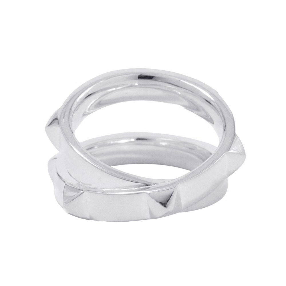 Hermes Ring Cl De-h Double Round Silver 53 — view 4