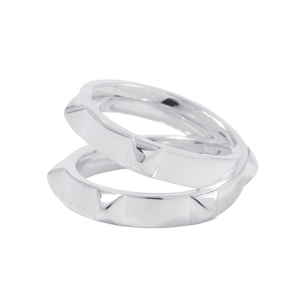 Hermes Ring Cl De-h Double Round Silver 53 — view 2