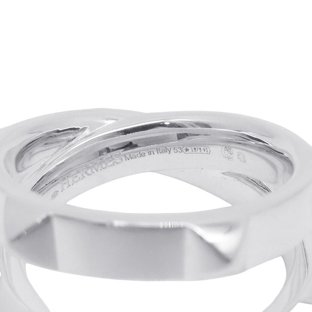 Hermes Ring Cl De-h Double Round Silver 53 — view 9