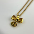 Dior Necklace Pendant Logo Gold Vintage — view 5