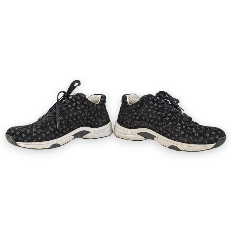 Chanel Coco Mark Print Suede Sneakers Size 42 22AW — view 4