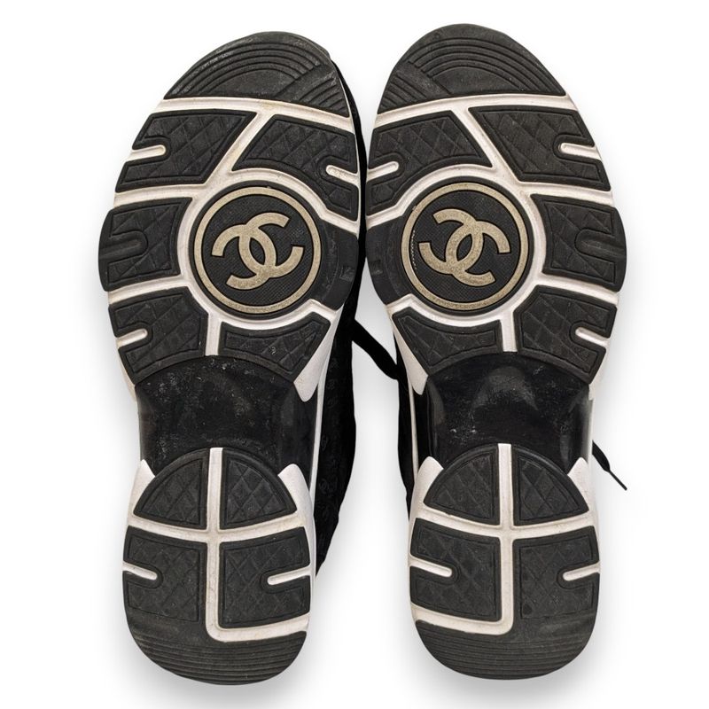 Chanel Coco Mark Print Suede Sneakers Size 42 22AW — view 7