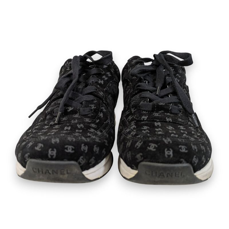Chanel Coco Mark Print Suede Sneakers Size 42 22AW — view 5
