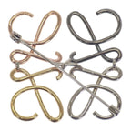 Loewe Anagram Brooch X10 Metal Multicolor Gold Silver Classic Fashion — view 3