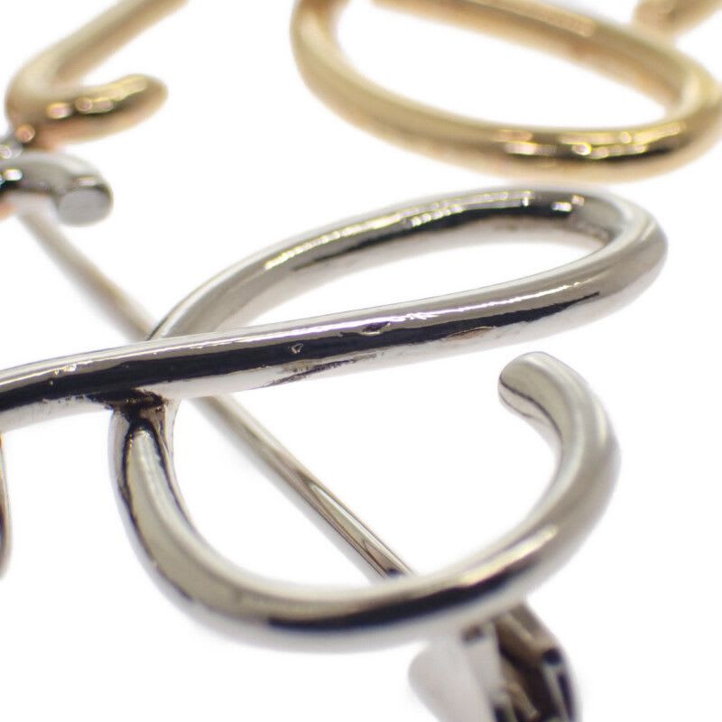Loewe Anagram Brooch X10 Metal Multicolor Gold Silver Classic Fashion — view 8